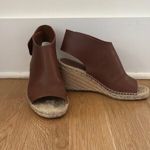 Celine Brown Wedge Espadrilles